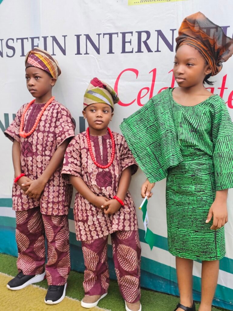 Friends in traditional attire