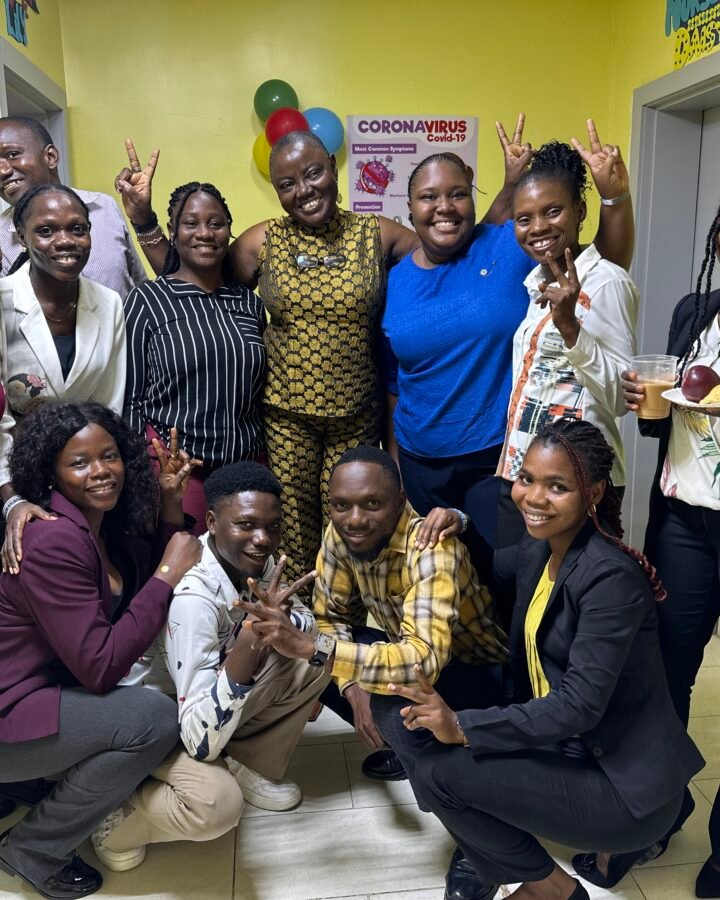 Members of the school staff team together
