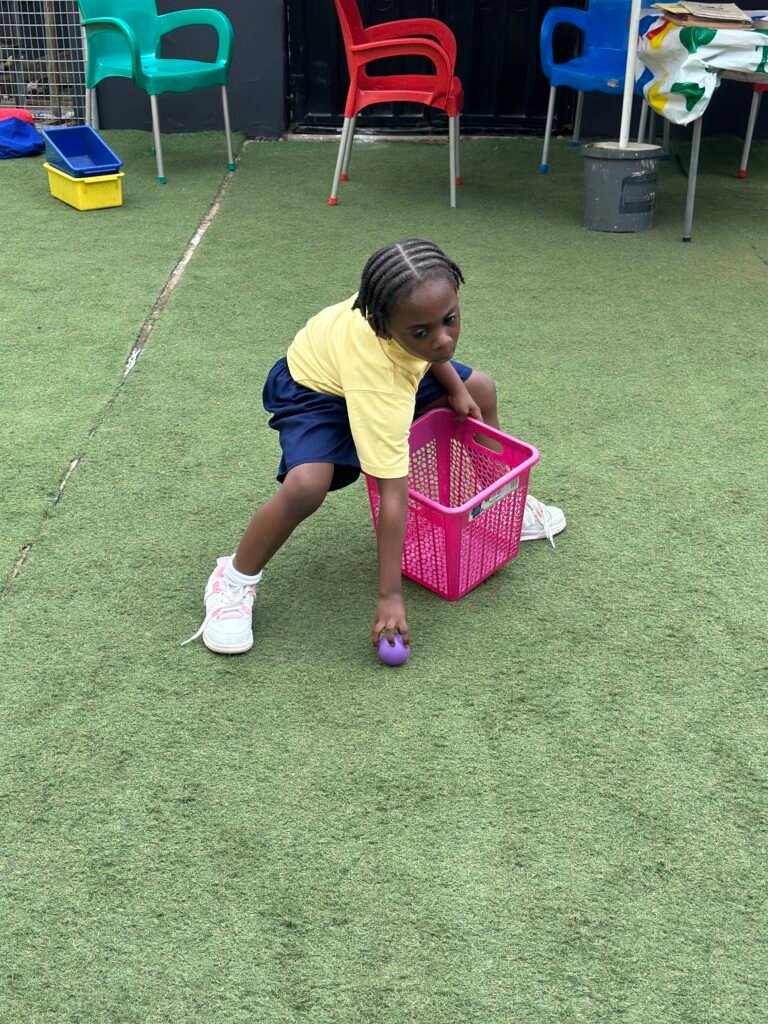 Games lesson: collecting the balls