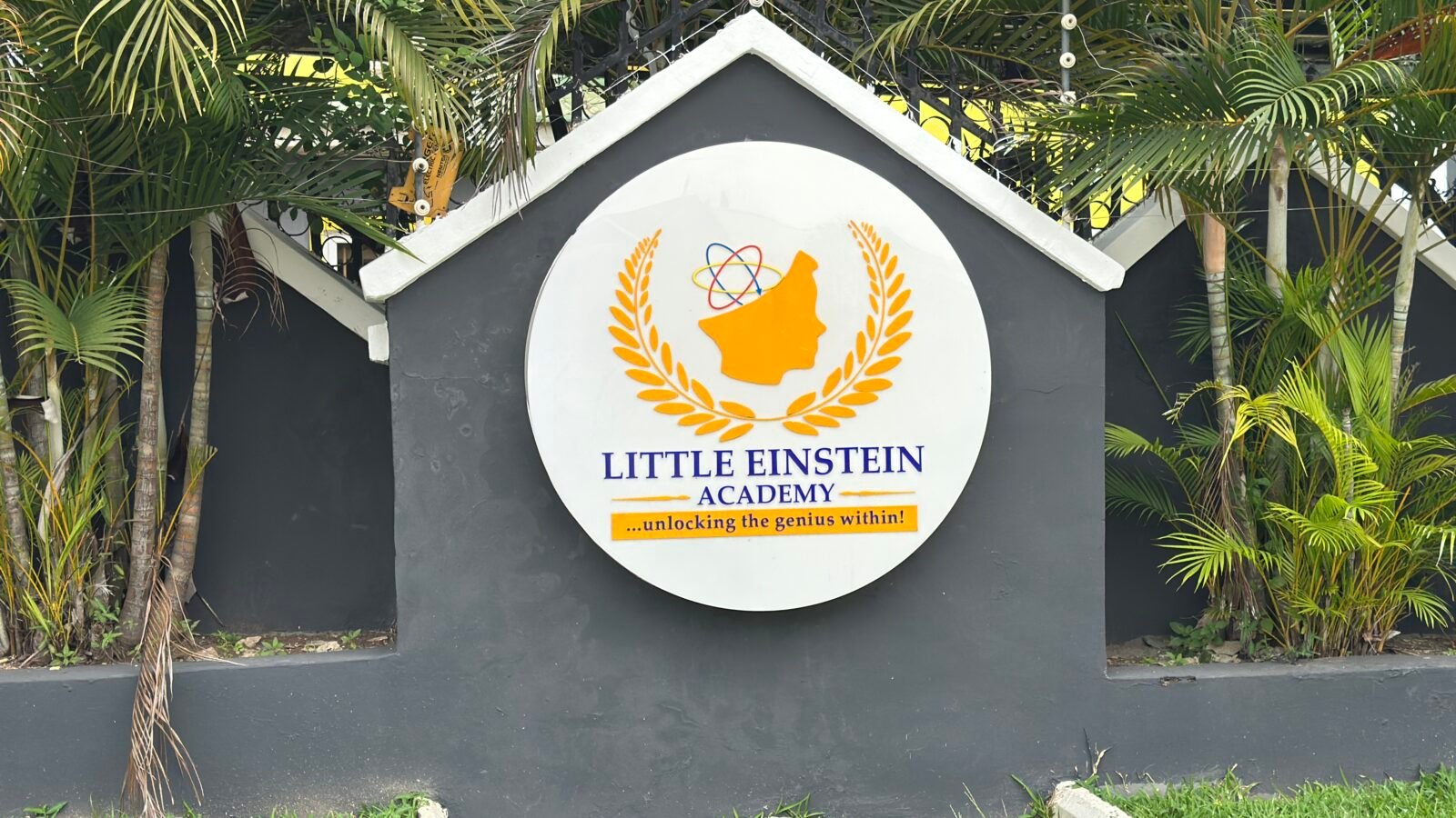 The Little Einstein Academy sign at the school entrance